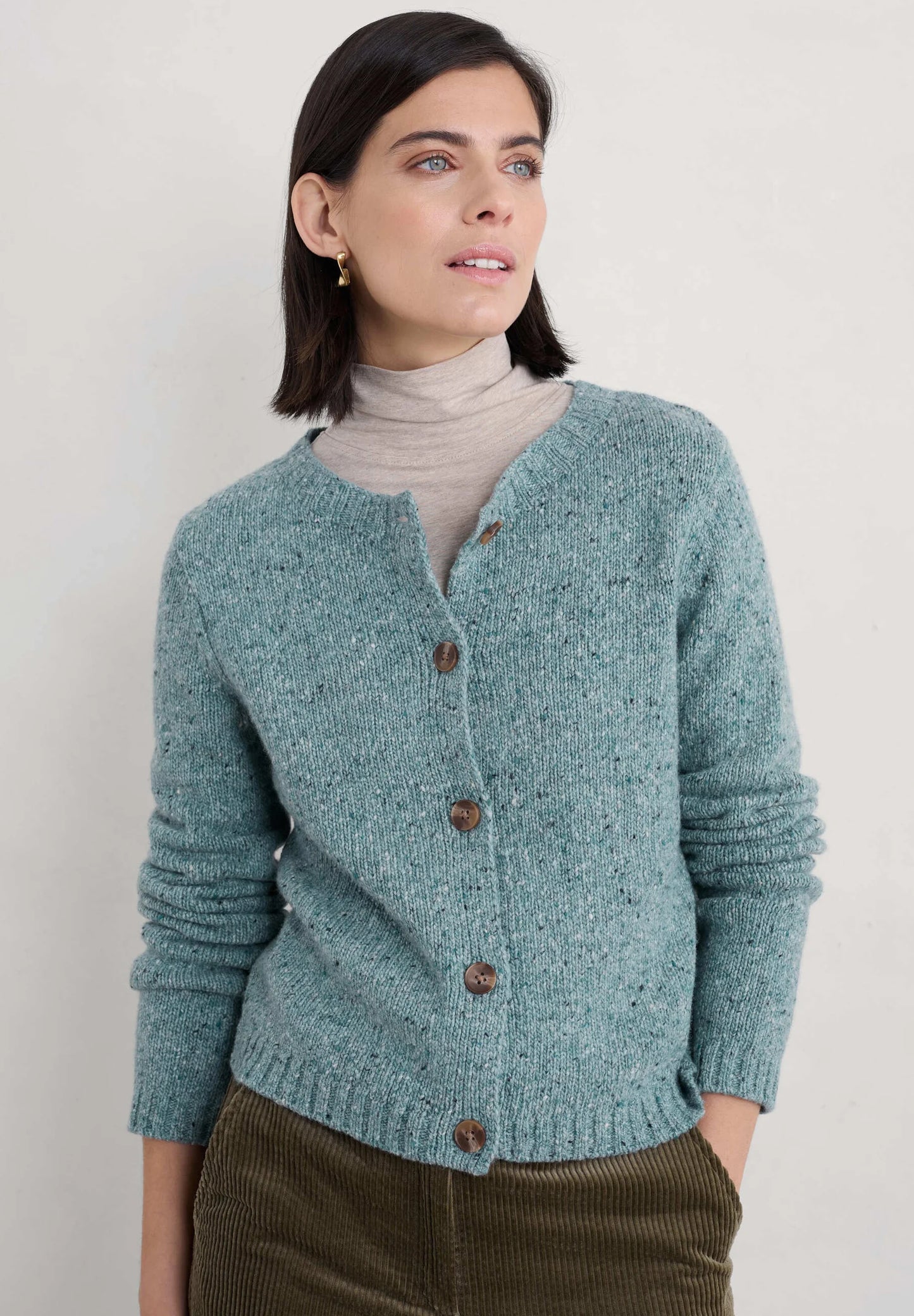 Seasalt - Dawson Pick Cardigan - Blue lichen