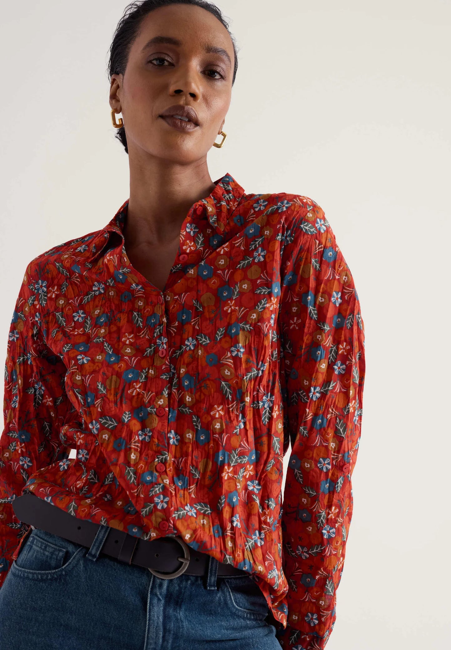 Seasalt - Larissa shirt - Tomato Blooms Cinnamon