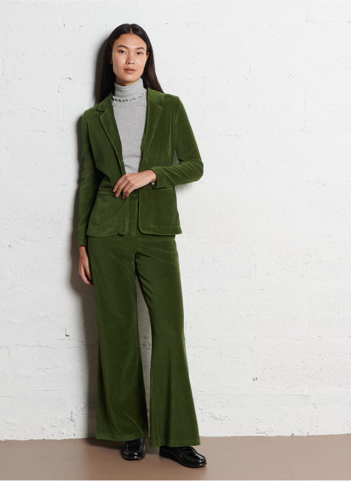 Nice Things - Stretch corduroy blazer - Dark Khaki