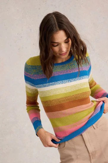 White Stuff - Rib Stripe Jumper