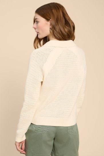 White Stuff - chaterly crochet collar cardigan