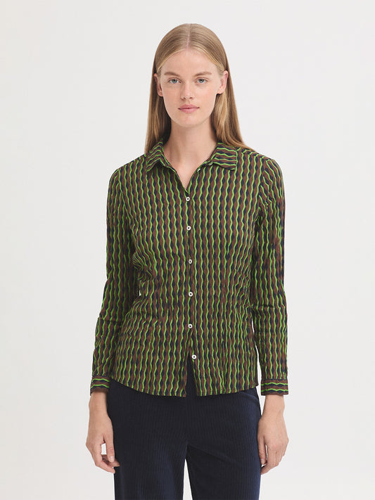 Nice Things - Endless column pannaeu print shirt