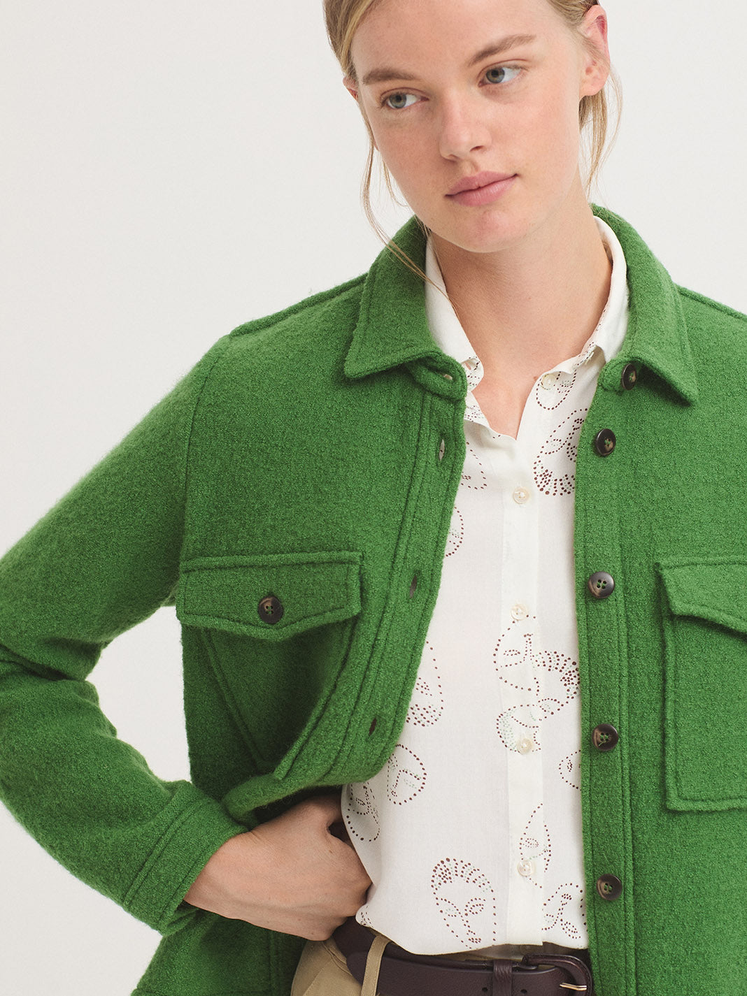 Nice Things - 100% wool jacket - Kiwi green