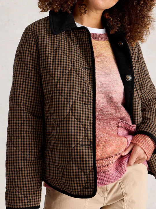 White Stuff - Arden reversible jacket - Black multi
