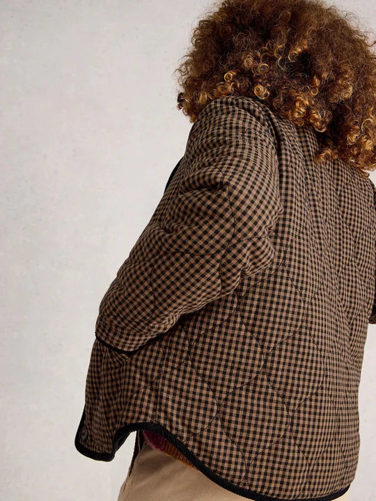 White Stuff - Arden reversible jacket - Black multi
