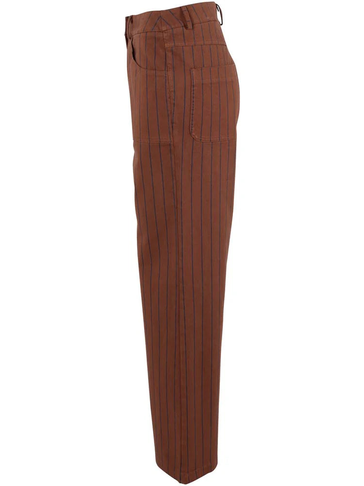 Danefae - Danedaisy Stretch Canvas Pants - Merlot/Dark Navy
