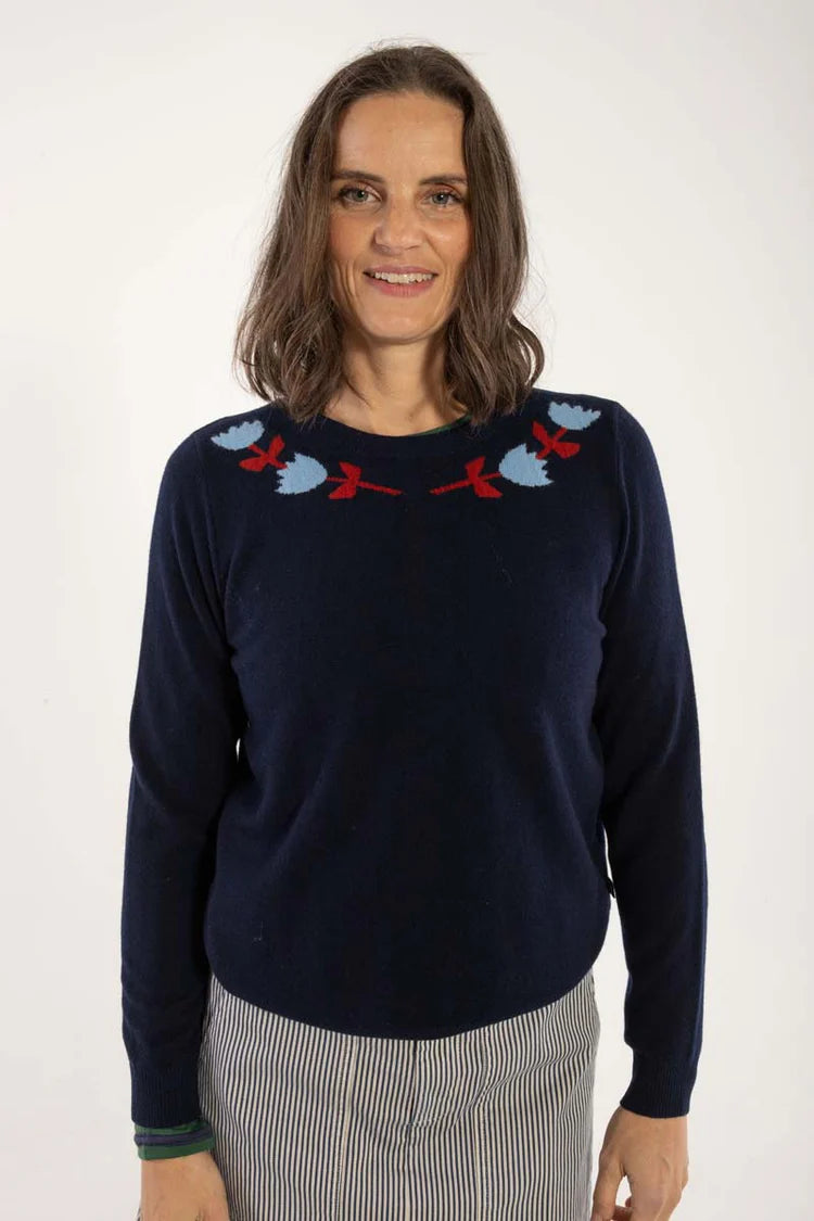 Danefae - Danevibe Merino Wool Sweater - Dark Navy