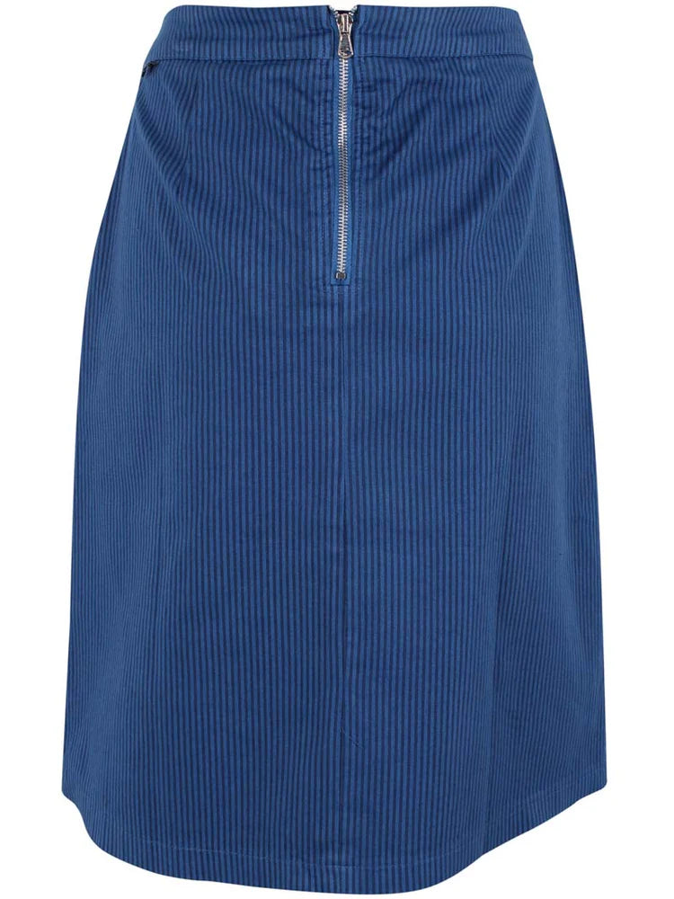 Danefae - Danekage Stretch Canvas Skirt - Warm Blue/Dark Navy