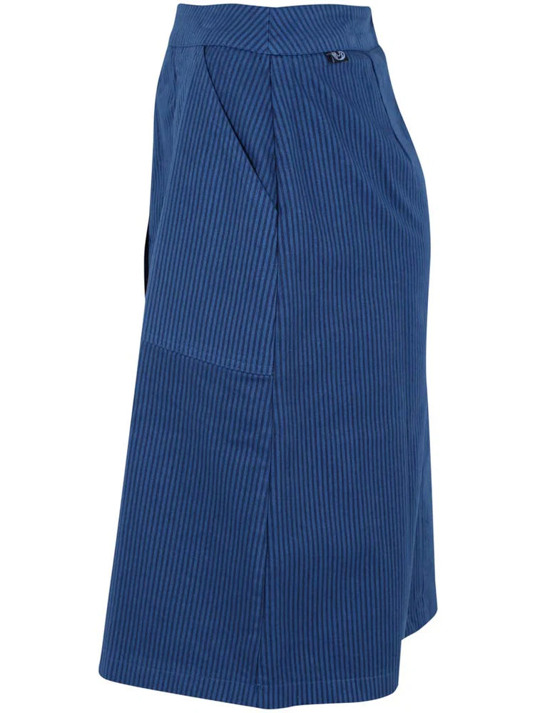 Danefae - Danekage Stretch Canvas Skirt - Warm Blue/Dark Navy