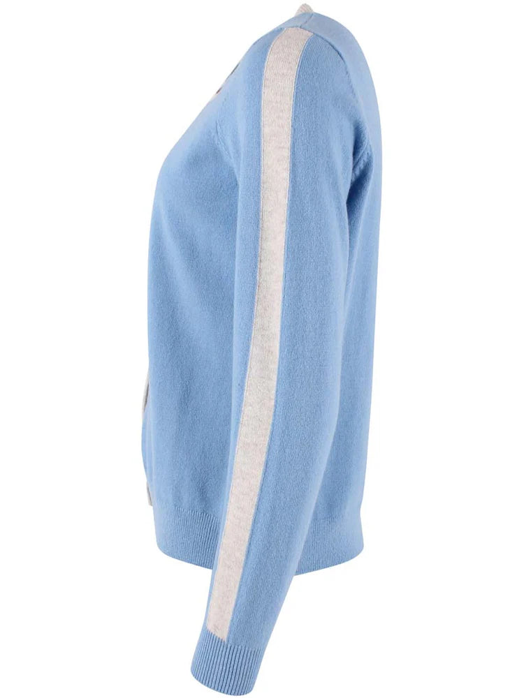 Danefae - Danelife Merino Wool Cardigan - Light Blue Grey