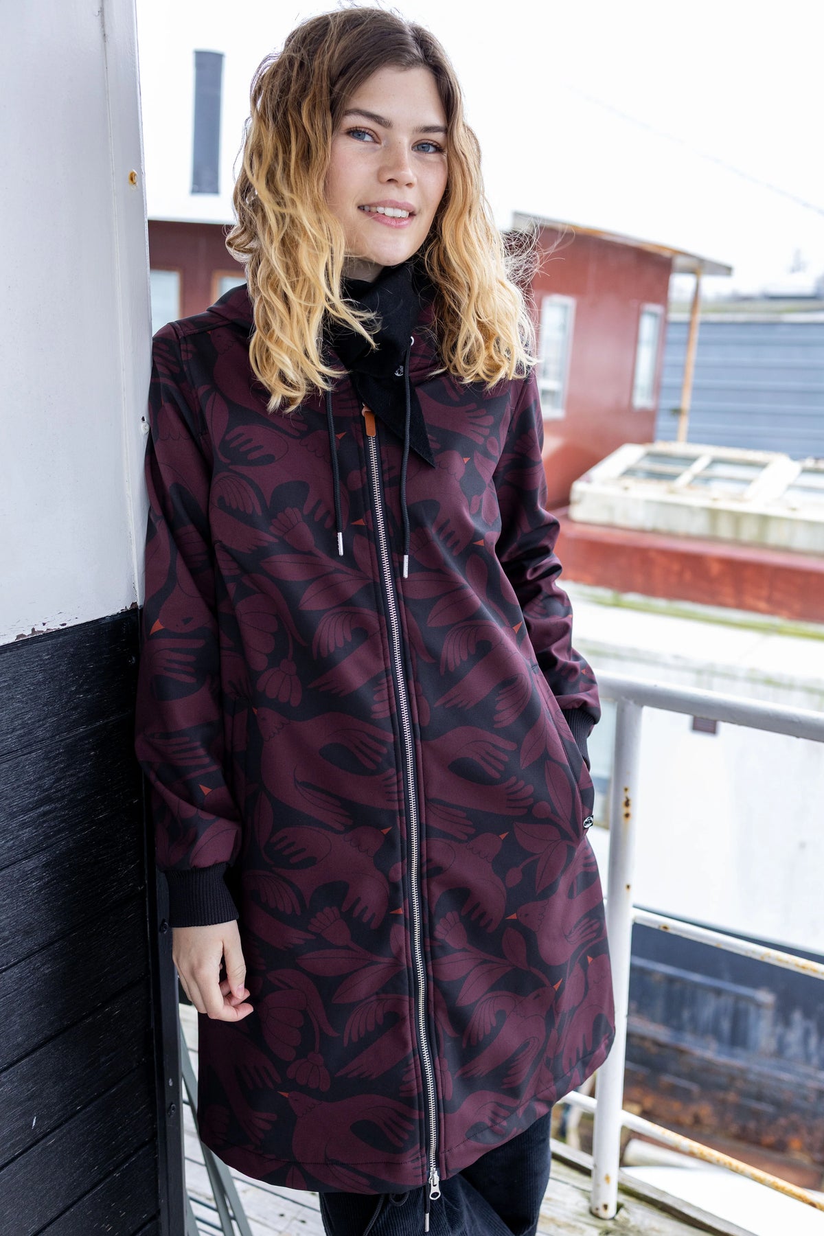 Danefae - Danekarla softshell black/dark wine