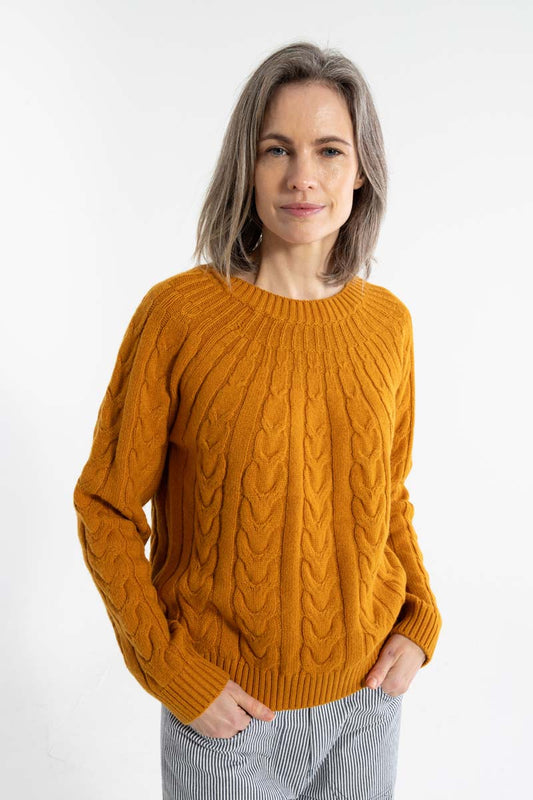 Danefae - Danecables Wool Sweater - Golden Honey