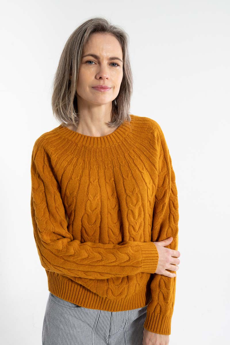 Danefae - Danecables Wool Sweater - Golden Honey