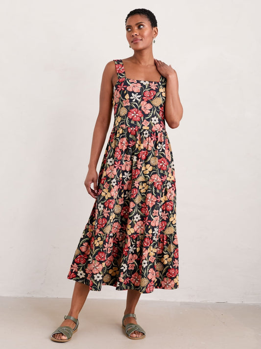 Seasalt - Deep water dress - Folky poppy inkwell