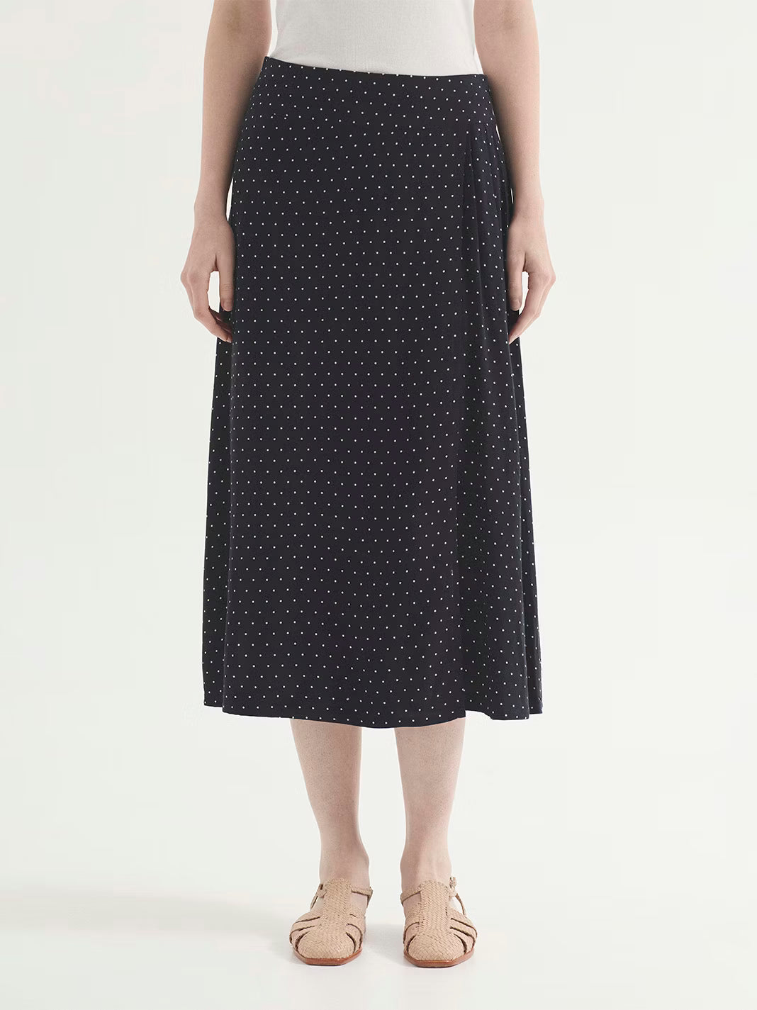 Nice Things - ''Small dots print'' skirt - Navy