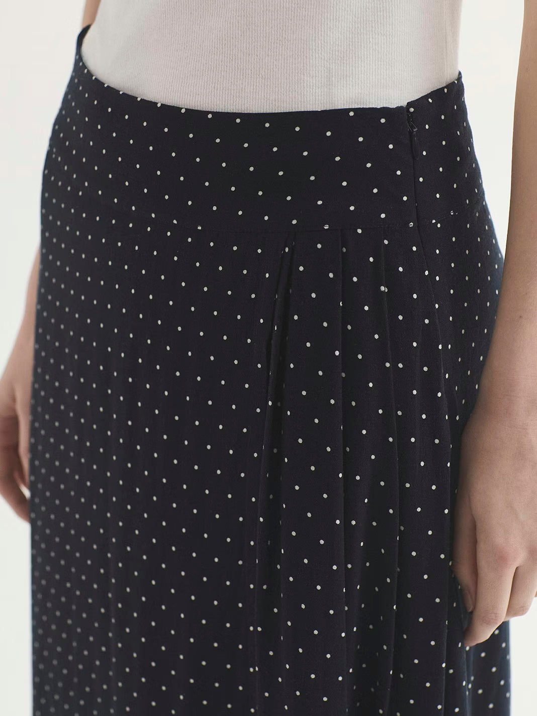 Nice Things - ''Small dots print'' skirt - Navy
