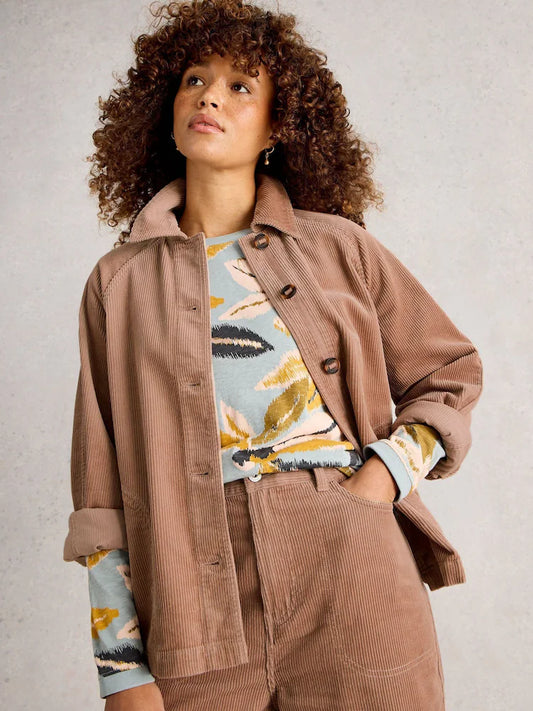 White stuff - Eden Cord jacket - Lgt Nat