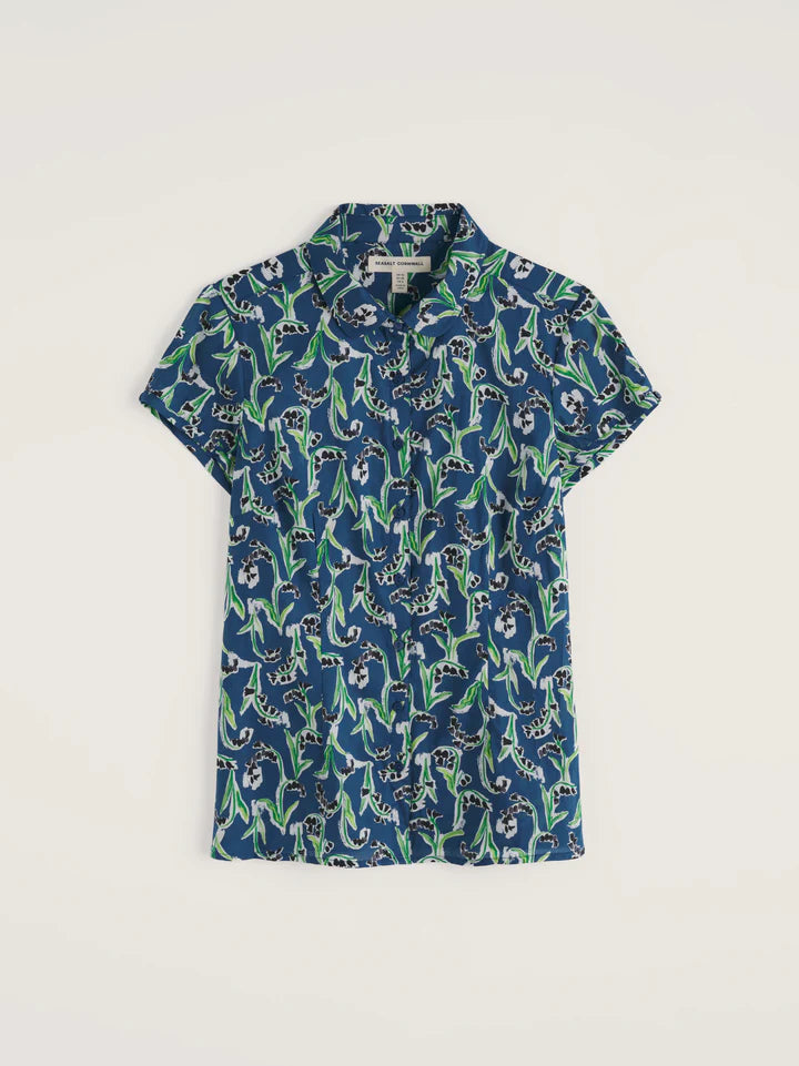 Seasalt - Rushmaker Shirt - Painty Bluebell Dark Voyage