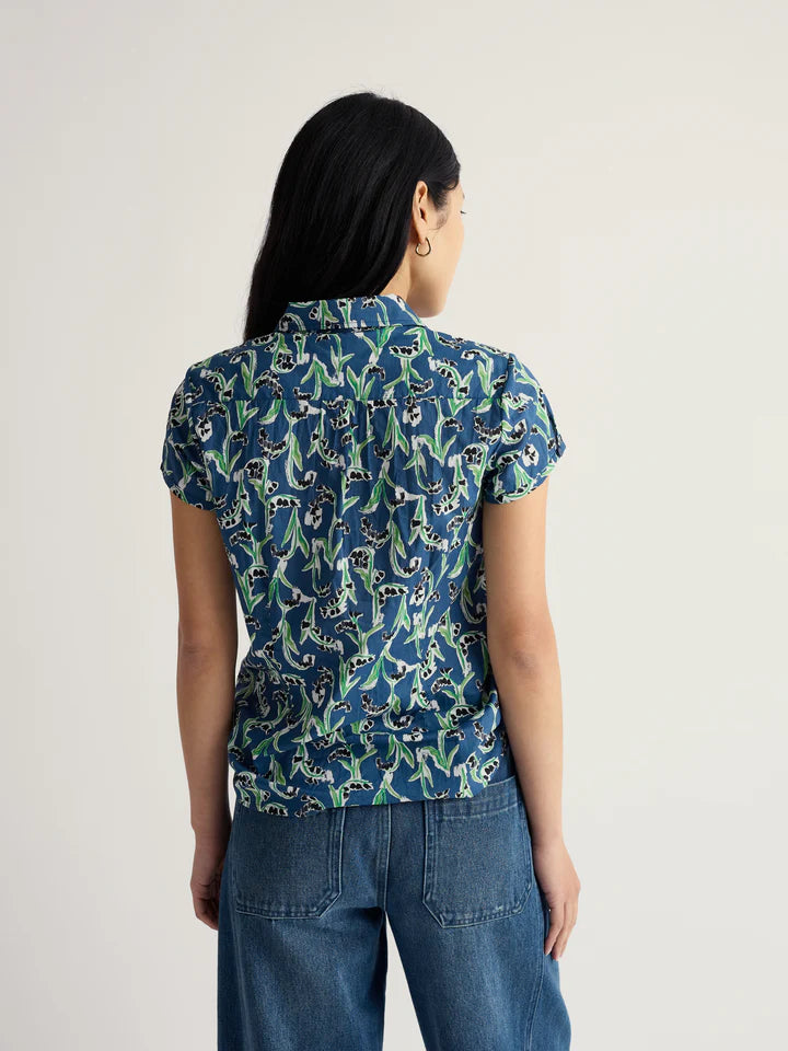 Seasalt - Rushmaker Shirt - Painty Bluebell Dark Voyage