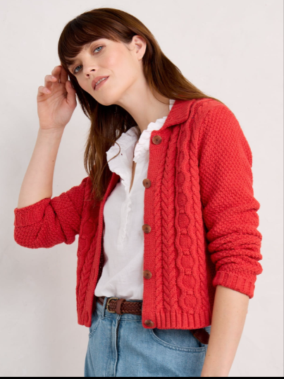 Seasalt - Forest Ridge Cardigan Tomato