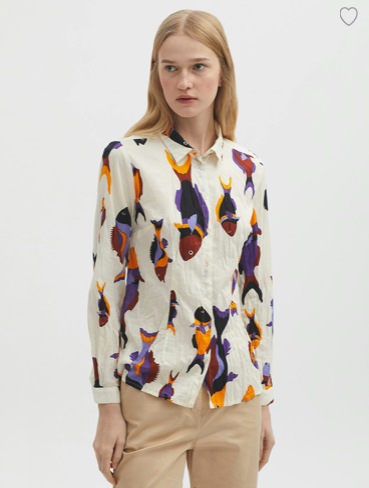 Nice Things - Parrot Fish print basic shirt