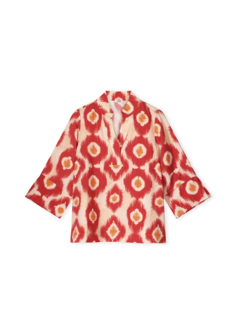 Kyra - Netty blouse 3/4 sleeve tiedye dot print
