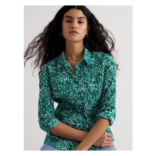 Seasalt - Larissa shirt - Woodland Floral Dark Stem
