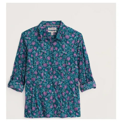 Seasalt - Larissa shirt - Pin Cushion Protea Storm
