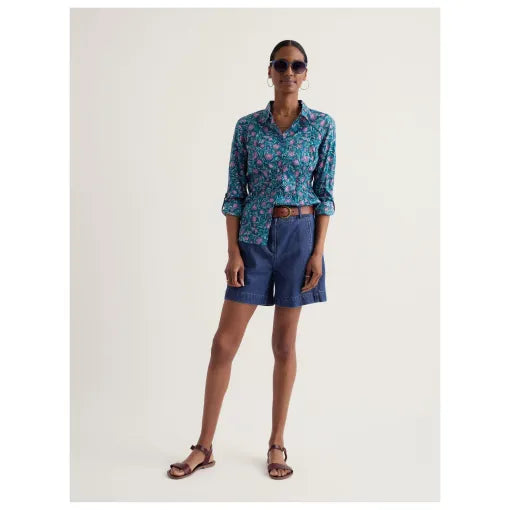 Seasalt - Larissa shirt - Pin Cushion Protea Storm