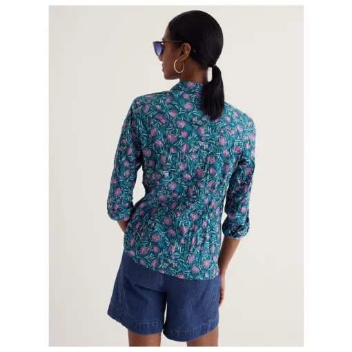 Seasalt - Larissa shirt - Pin Cushion Protea Storm