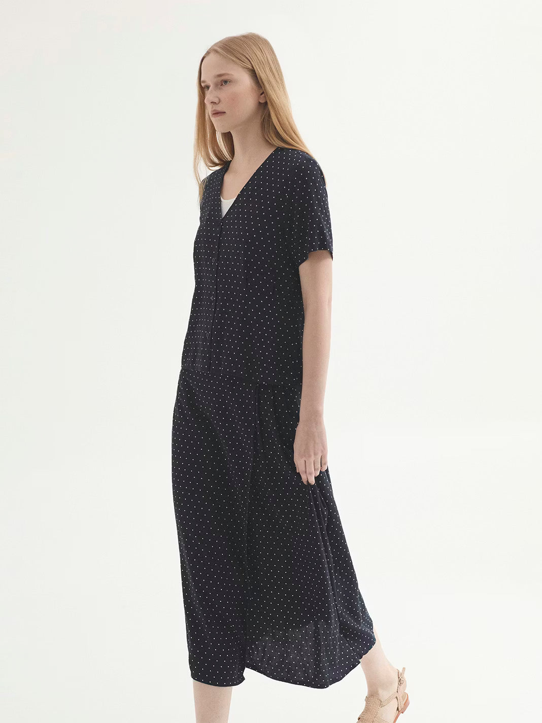 Nice Things - ''Small dots print'' top - Navy
