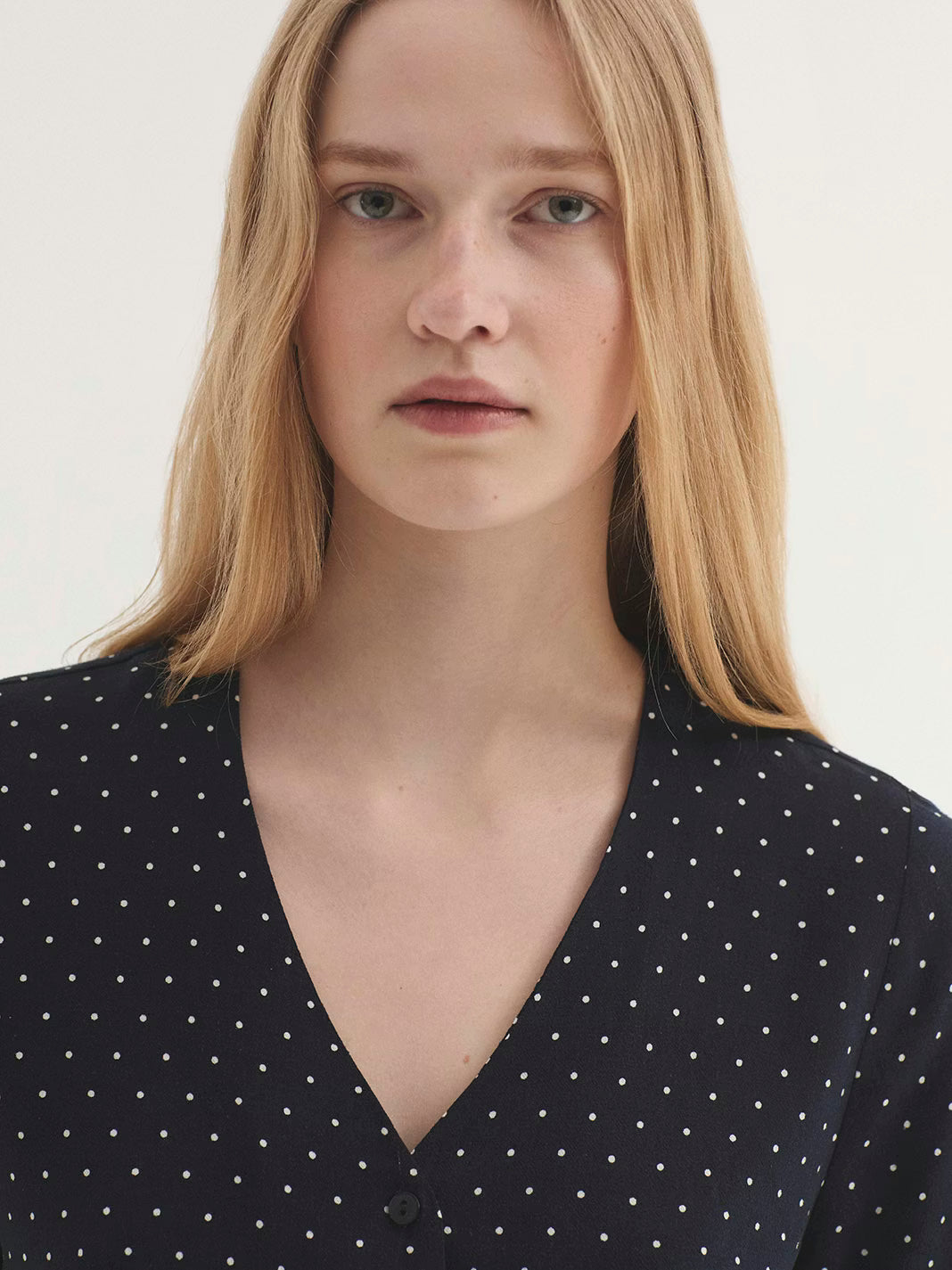Nice Things - ''Small dots print'' top - Navy