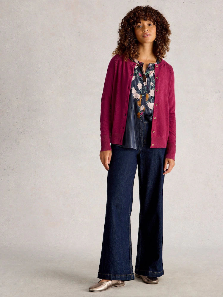 White stuff - Lulu cardi - dark plum