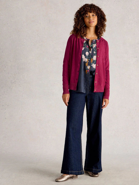 White stuff - Lulu cardi - dark plum