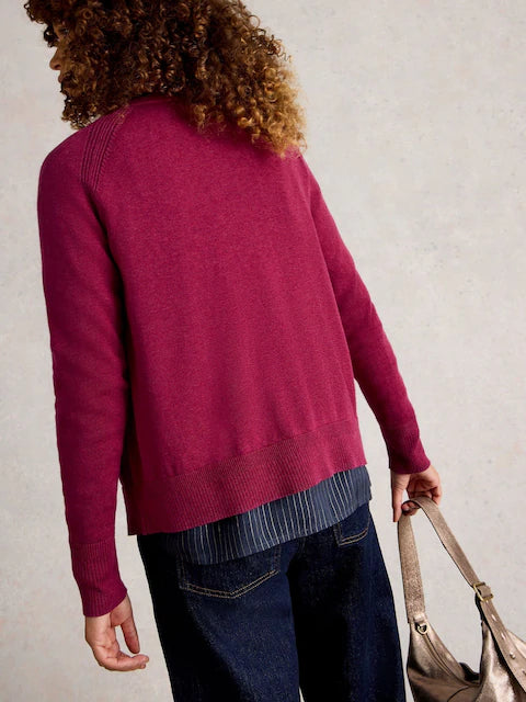 White stuff - Lulu cardi - dark plum