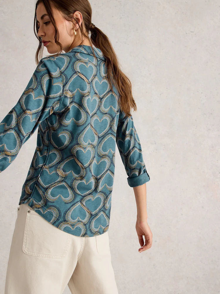 White stuff - Annie Jersey Shirt - Blue print