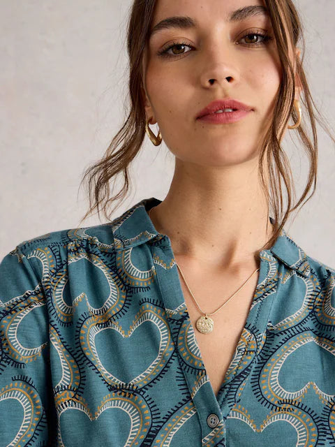 White stuff - Annie Jersey Shirt - Blue print