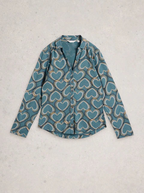 White stuff - Annie Jersey Shirt - Blue print