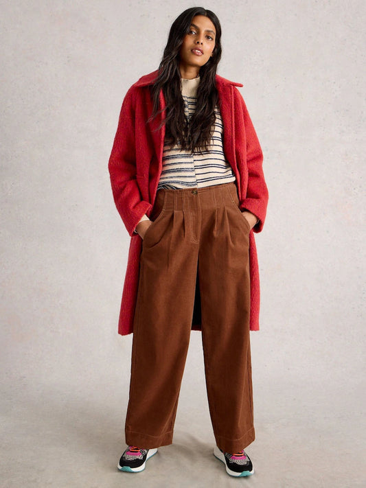 White Stuff - Clara Cord Wide Leg Trouser - Dark tan