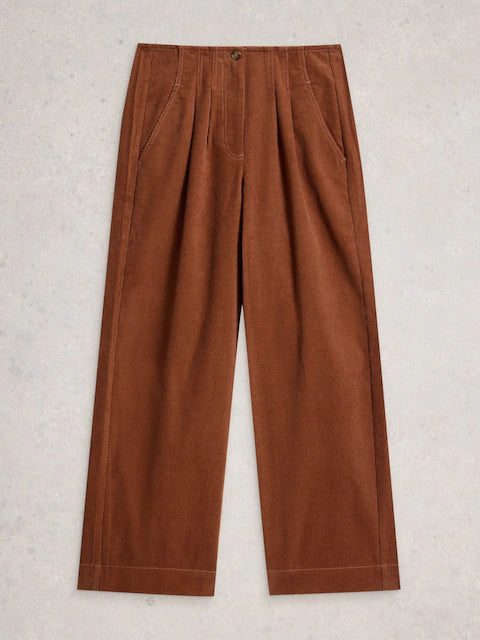 White Stuff - Clara Cord Wide Leg Trouser - Dark tan