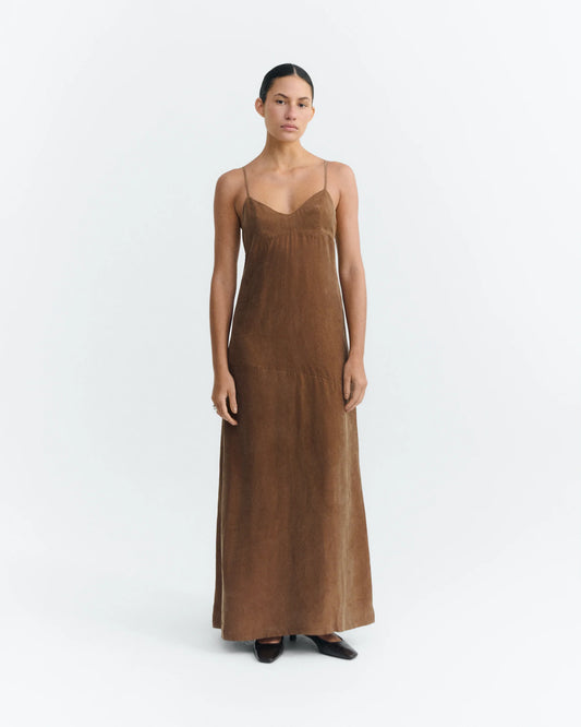Thinking Mu - Dina dress - Brown