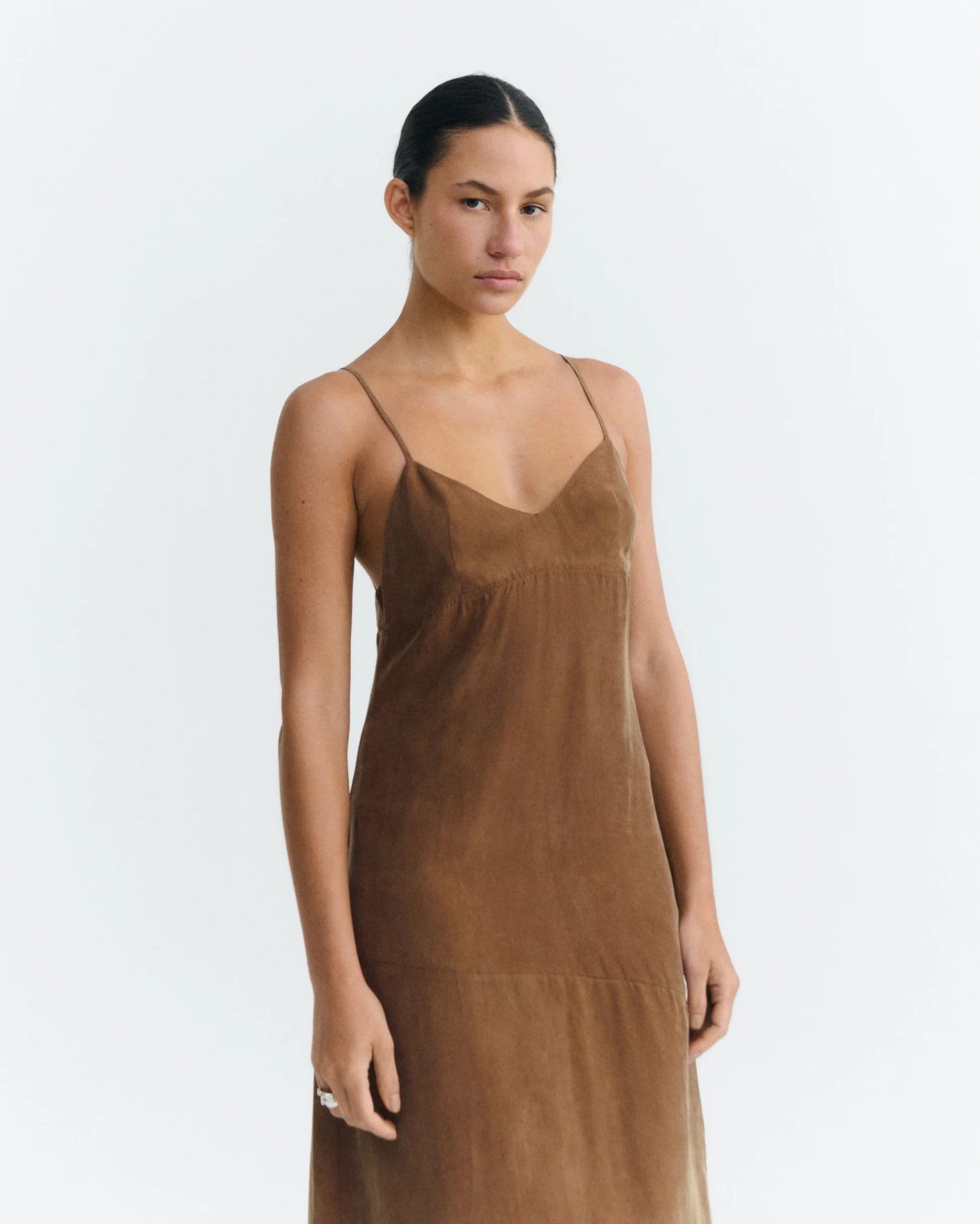 Thinking Mu - Dina dress - Brown