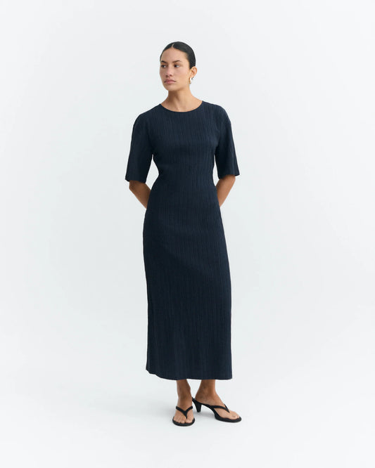 Thinking Mu - Kina dress - Navy