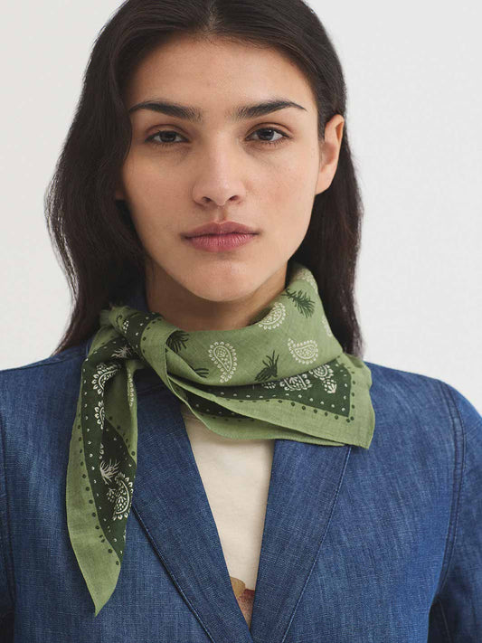 Nice Things - Pine paisley print - bandana red