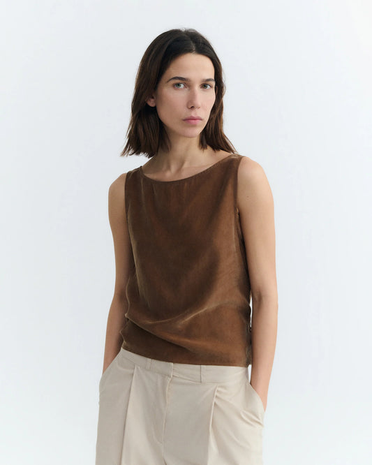 Thinking Mu - Solea top - Brown