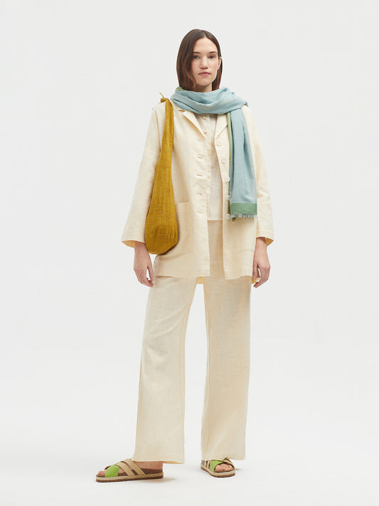 Nice Things - Extra long linen texture pants