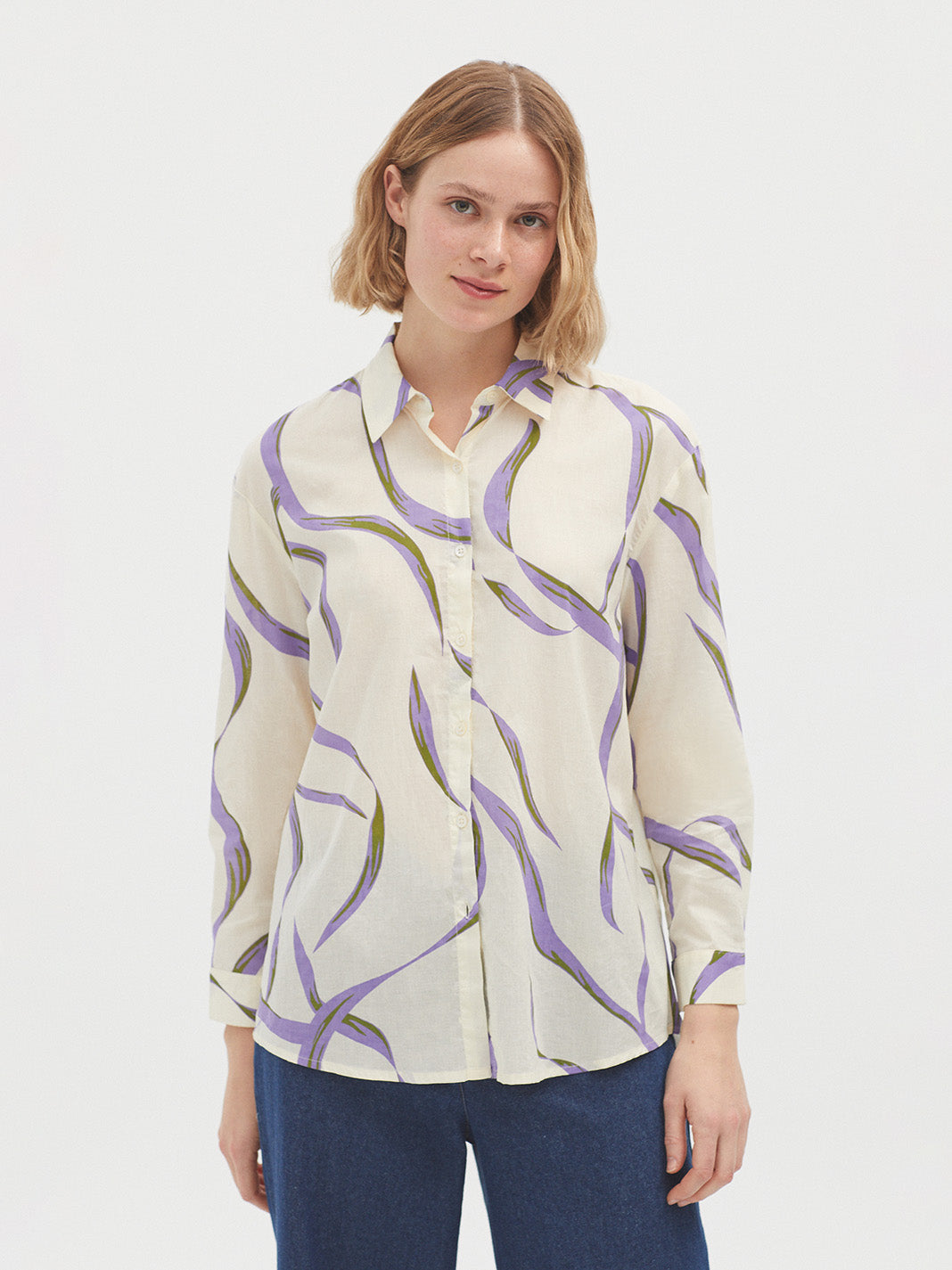 Nice Things - Posidonia print basic shirt