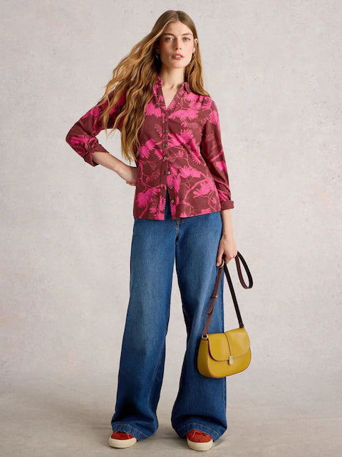 White stuff - Annie Jersey Shirt - Plum print