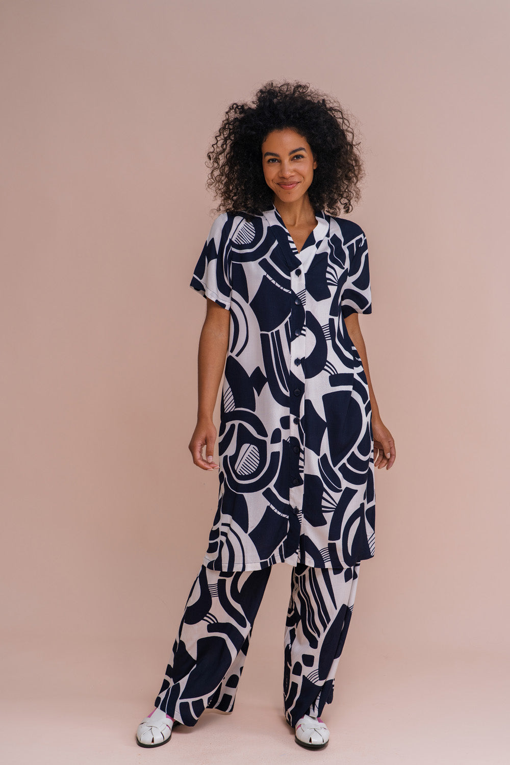 Zilch - Dress Buttons - Pattern Navy