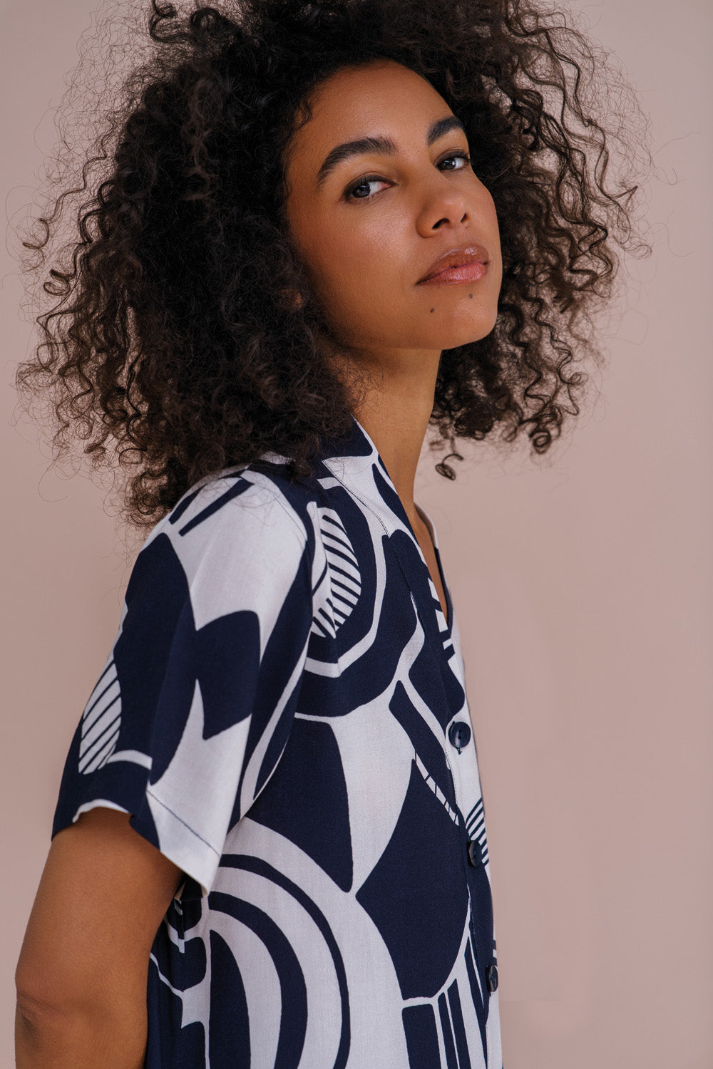 Zilch - Dress Buttons - Pattern Navy